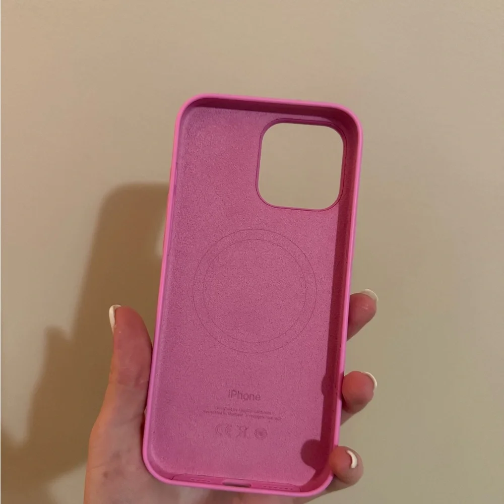 Apple Pink Silicone iPhone 16 pro max Case